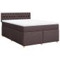 Preview: Boxspringbett mit Matratze Dunkelbraun 140x200 cm Stoff