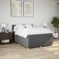 Preview: Boxspringbett mit Matratze Dunkelgrau 140x200 cm Stoff