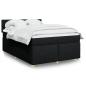 Preview: ARDEBO.de - Boxspringbett mit Matratze Schwarz 160x200 cm Stoff