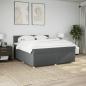 Preview: Boxspringbett mit Matratze Dunkelgrau 180x200 cm Stoff