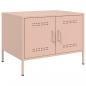 Preview: ARDEBO.de - Couchtisch Rosa 68x50x50,5 cm Stahl