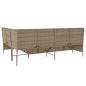Preview: Gartensofa in L-Form mit Kissen Beige Poly Rattan