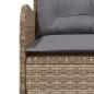 Preview: Gartensofa in L-Form mit Kissen Beige Poly Rattan