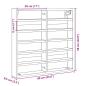 Preview: Vitrinenschrank Braun Eichen-Optik 60x8,5x58 cm Holzwerkstoff