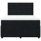 Preview: Boxspringbett mit Matratze Schwarz 140x200 cm Samt