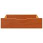 Preview: Bettschubladen 2 Stk. Wachsbraun 65x55x16 cm Massivholz Kiefer