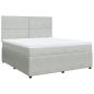 Preview: Boxspringbett mit Matratze Hellgrau 180x200 cm Samt