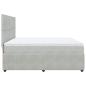 Preview: Boxspringbett mit Matratze Hellgrau 180x200 cm Samt