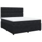 Preview: Boxspringbett mit Matratze Schwarz 180x200 cm Samt