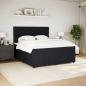 Preview: Boxspringbett mit Matratze Schwarz 180x200 cm Samt