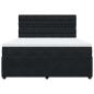 Preview: Boxspringbett mit Matratze Schwarz 180x200 cm Samt