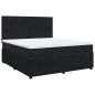 Preview: Boxspringbett mit Matratze Schwarz 180x200 cm Samt