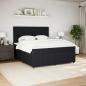Preview: Boxspringbett mit Matratze Schwarz 180x200 cm Samt