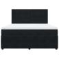 Preview: Boxspringbett mit Matratze Schwarz 180x200 cm Samt