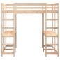 Preview: Hochbett mit Schreibtisch & Leiter 180x200 cm Massivholz Kiefer