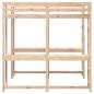Preview: Hochbett mit Schreibtisch & Leiter 180x200 cm Massivholz Kiefer