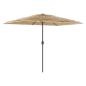 Preview: Sonnenschirm mit LED und Stahlmast Braun 300x200x250 cm