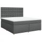 Preview: Boxspringbett mit Matratze Dunkelgrau 180x200 cm Stoff