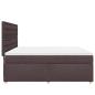 Preview: Boxspringbett mit Matratze Dunkelbraun 180x200 cm Stoff