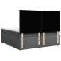Preview: ARDEBO.de - Boxspringbett mit Matratze Dunkelgrau 200x200 cm Stoff