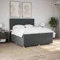 Preview: Boxspringbett mit Matratze Dunkelgrau 200x200 cm Stoff