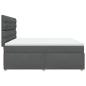Preview: Boxspringbett mit Matratze Dunkelgrau 200x200 cm Stoff