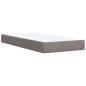 Preview: ARDEBO.de - Boxspringbett mit Matratze Taupe 90x190 cm Stoff