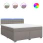 Preview: Boxspringbett mit Matratze Taupe 180x200 cm Stoff