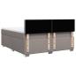 Preview: Boxspringbett mit Matratze Taupe 180x200 cm Stoff