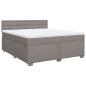 Preview: Boxspringbett mit Matratze Taupe 180x200 cm Stoff