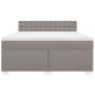Preview: Boxspringbett mit Matratze Taupe 180x200 cm Stoff