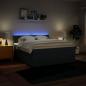 Preview: Boxspringbett mit Matratze Blau 180x200 cm Stoff