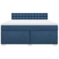 Preview: Boxspringbett mit Matratze Blau 180x200 cm Stoff