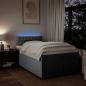 Preview: Boxspringbett mit Matratze Hellgrau 120x190 cm Stoff