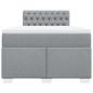 Preview: Boxspringbett mit Matratze Hellgrau 120x190 cm Stoff