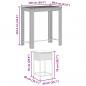 Preview: 7-tlg. Gartenbar-Set mit Kissen Grau Poly Rattan