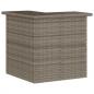 Preview: 3-tlg. Gartenbar-Set mit Kissen Grau Poly Rattan