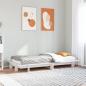 Preview: ARDEBO.de - Massivholzbett ohne Matratze Weiß 75x190 cm Kiefernholz