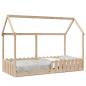 Preview: ARDEBO.de - Kinderbett Hausbett 90x190 cm Massivholz Kiefer