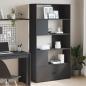 Preview: ARDEBO.de - Bücherregal Schwarz 100x36x189 cm Holzwerkstoff