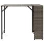Preview: 5-tlg. Garten-Essgruppe Klappbar Grau Poly Rattan
