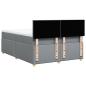 Preview: Boxspringbett mit Matratze Hellgrau 140x190 cm Stoff