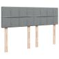 Preview: Boxspringbett mit Matratze Hellgrau 140x190 cm Stoff