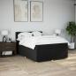 Preview: Boxspringbett mit Matratze Schwarz 140x200 cm Stoff