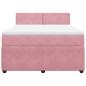 Preview: Boxspringbett mit Matratze Rosa 140x200 cm Samt
