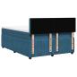 Preview: Boxspringbett mit Matratze Blau 140x200 cm Samt
