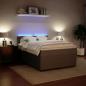 Preview: Boxspringbett mit Matratze Hellgrau 160x200 cm Samt