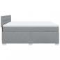 Preview: Boxspringbett mit Matratze Hellgrau 200x200 cm Stoff