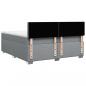 Preview: Boxspringbett mit Matratze Hellgrau 200x200 cm Stoff