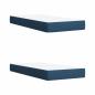 Preview: Boxspringbett mit Matratze Blau 200x200 cm Stoff